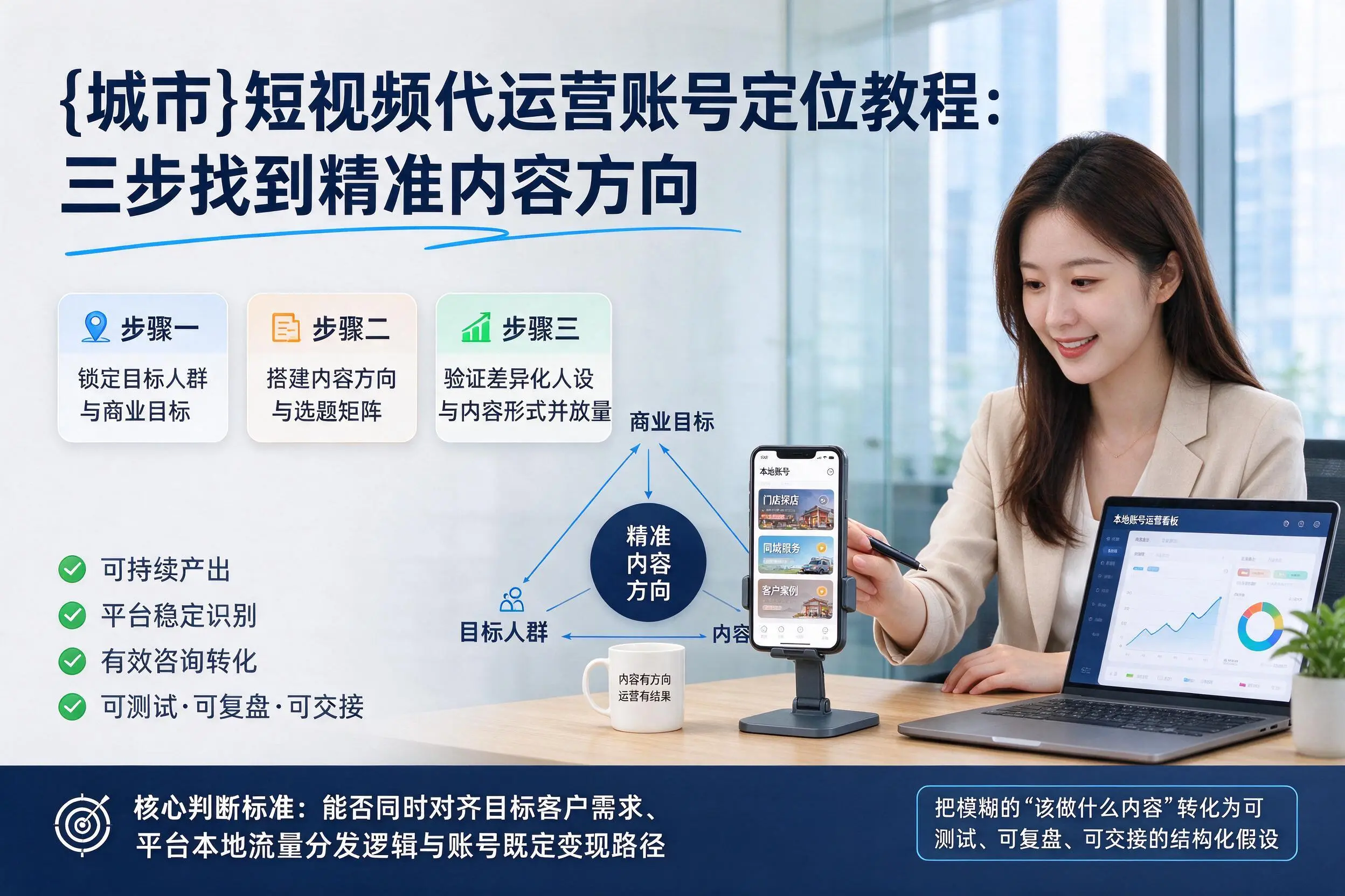娄底短视频代运营账号定位教程：三步找到精准内容方向