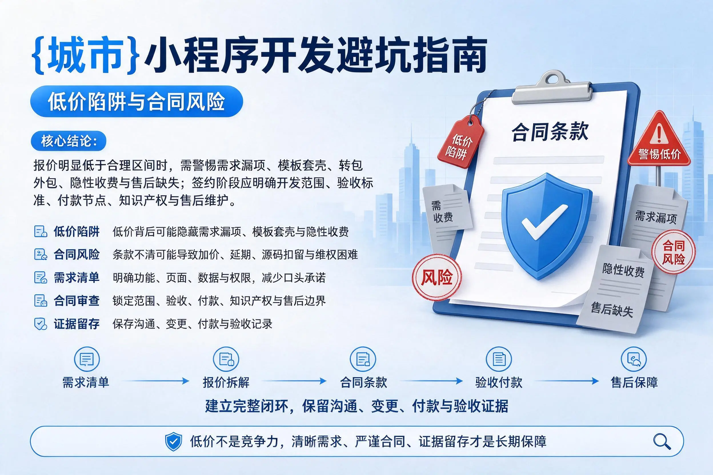 娄底小程序开发避坑指南:低价陷阱与合同风险