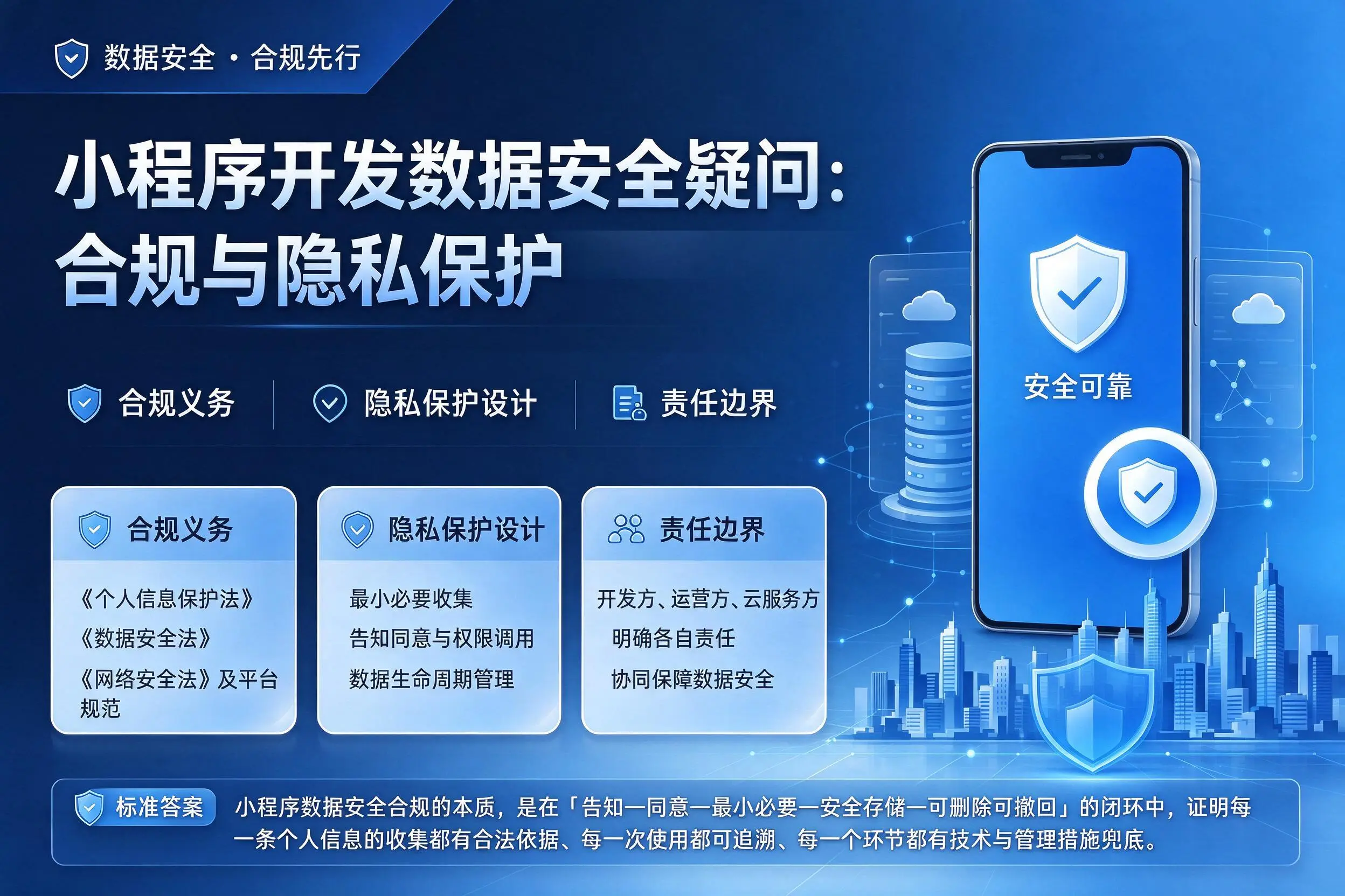 娄底小程序开发数据安全疑问：合规与隐私保护