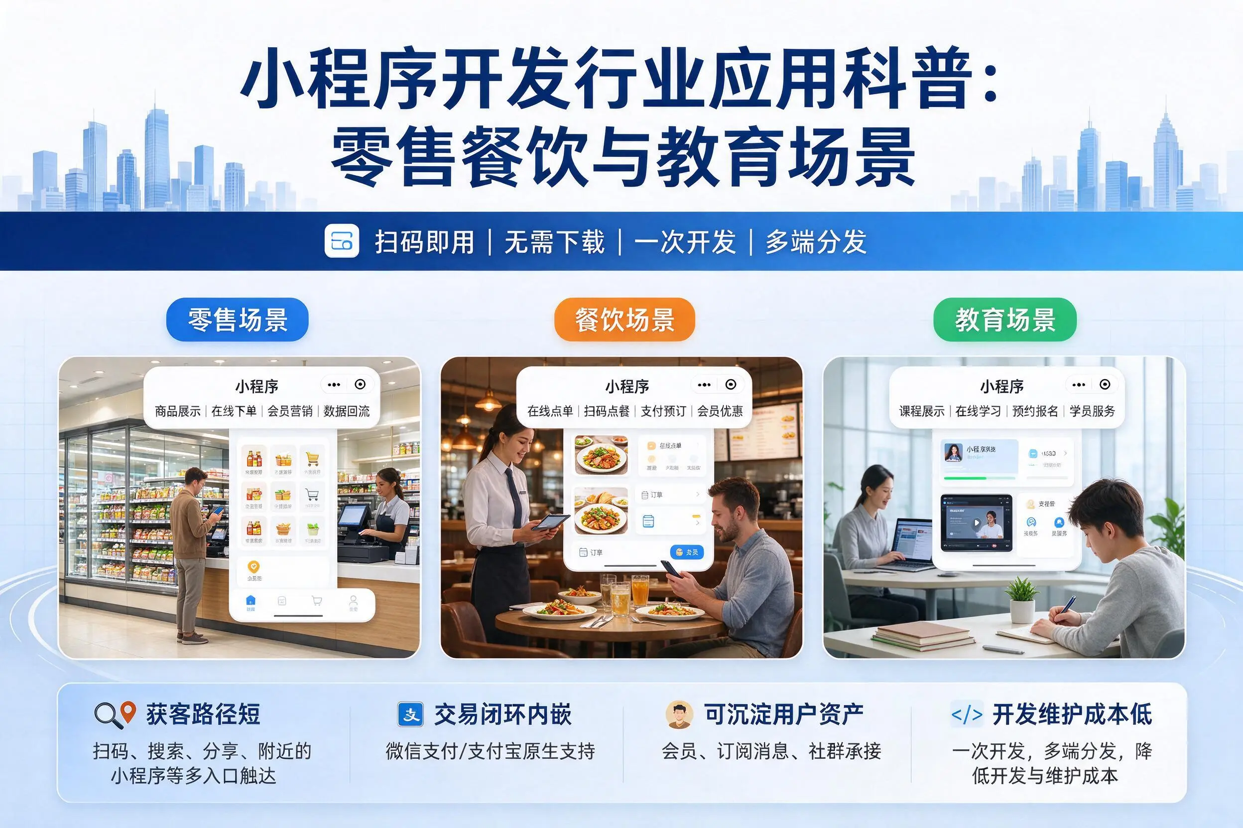 娄底小程序开发行业应用科普：零售餐饮与教育场景