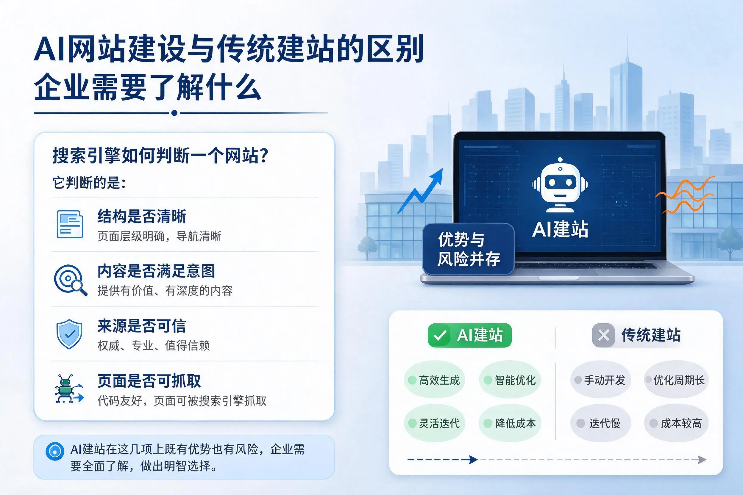 AI网站建设与传统建站的区别，娄底企业需要了解什么