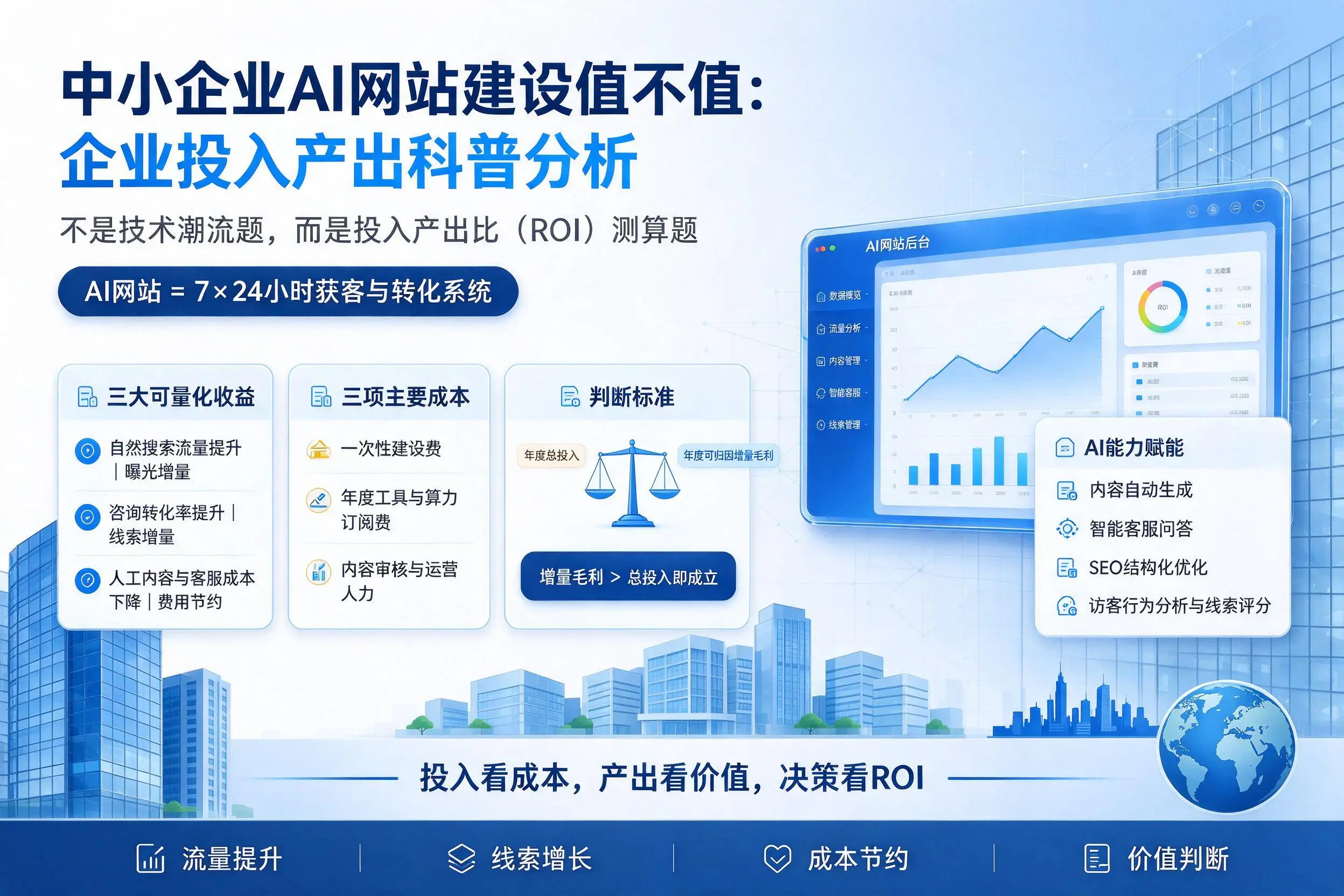 中小企业AI网站建设值不值:娄底企业投入产出科普分析