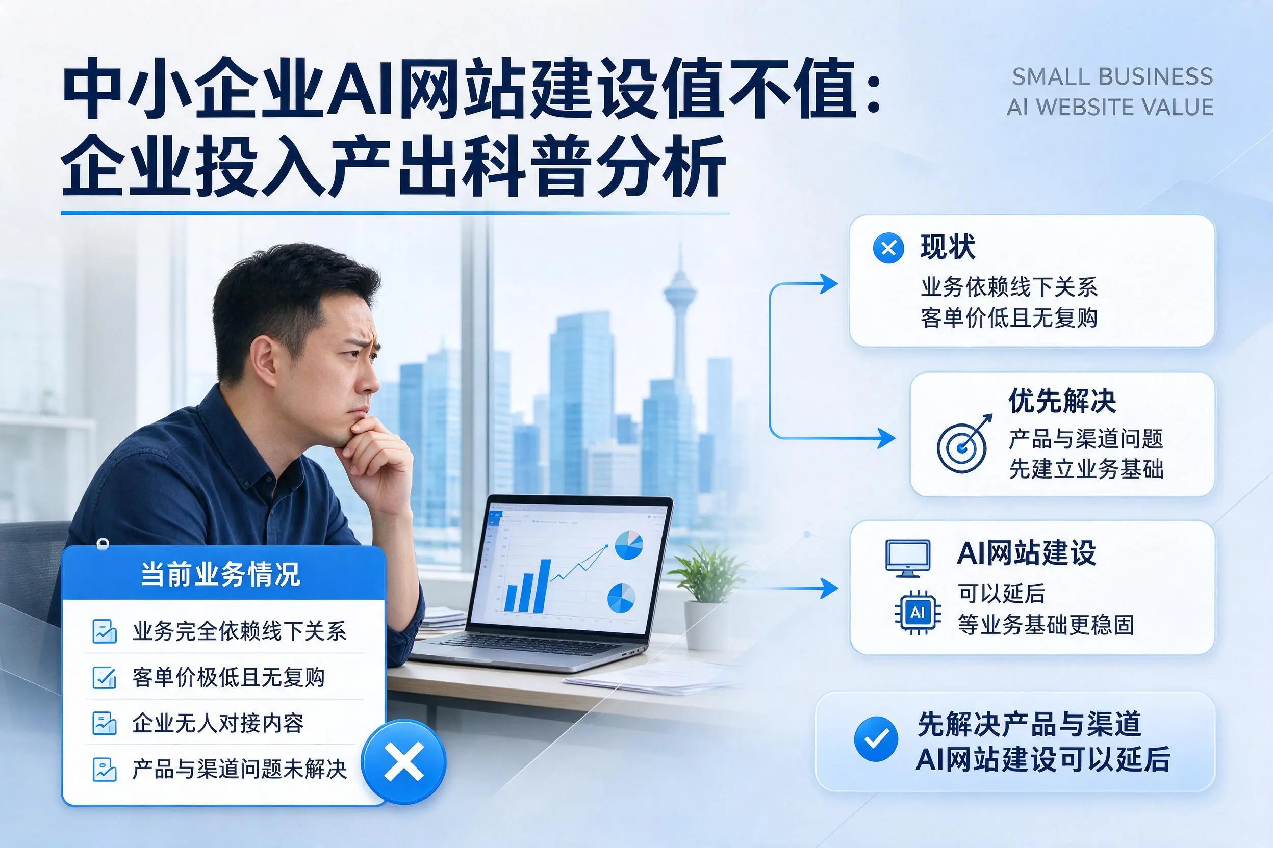 中小企业AI网站建设值不值:娄底企业投入产出科普分析