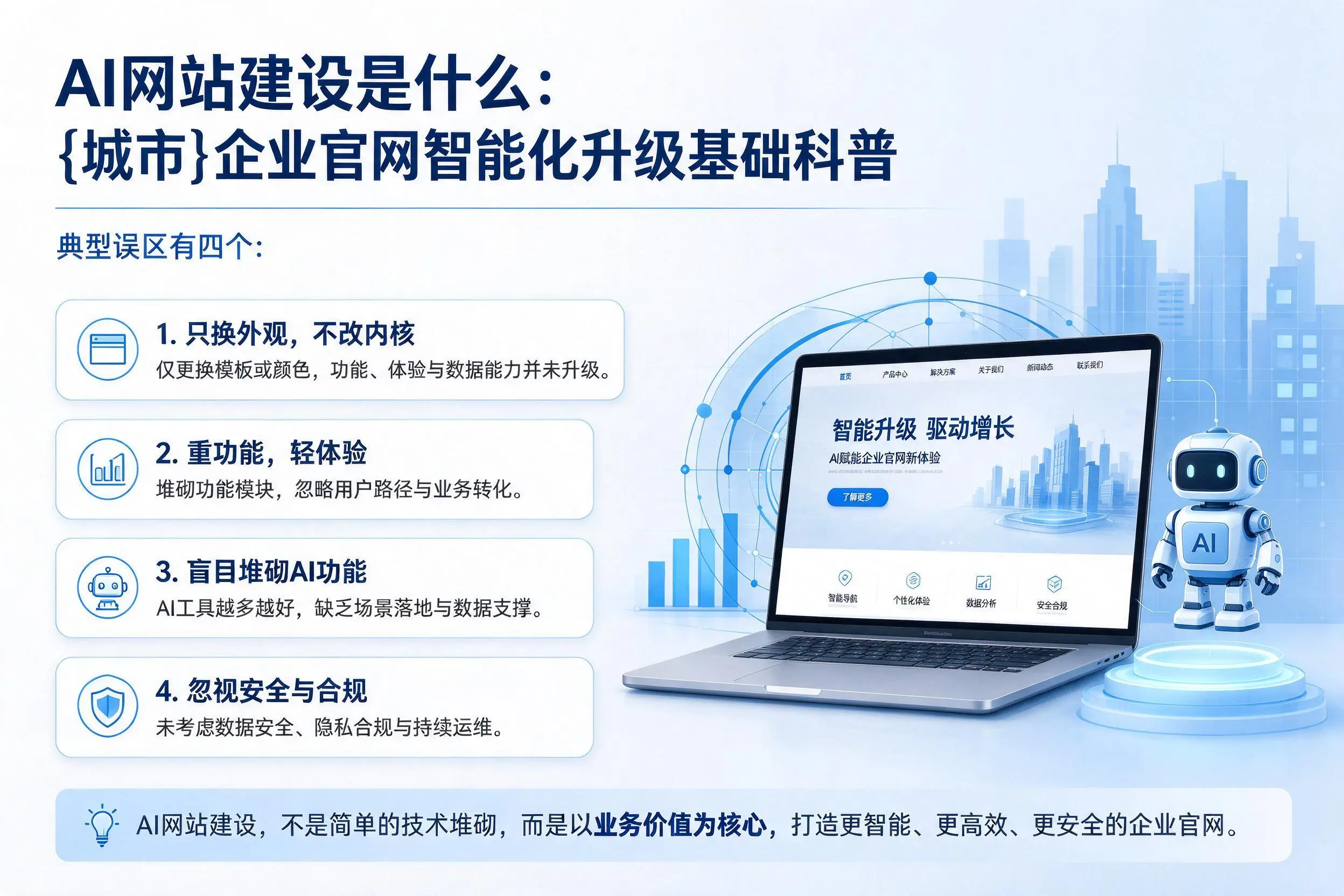 AI网站建设是什么:娄底企业官网智能化升级基础科普