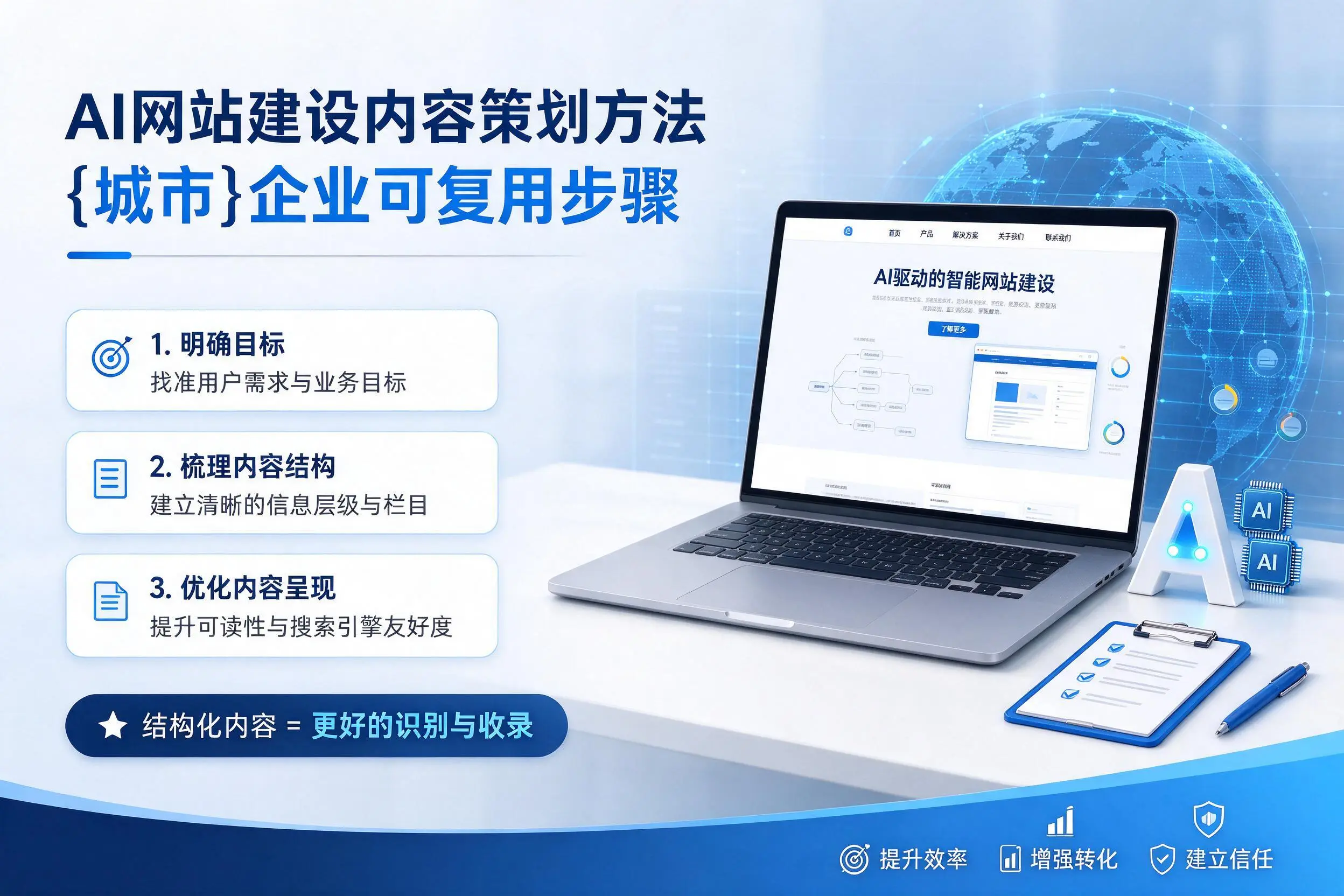 AI网站建设内容策划方法，娄底企业可复用步骤