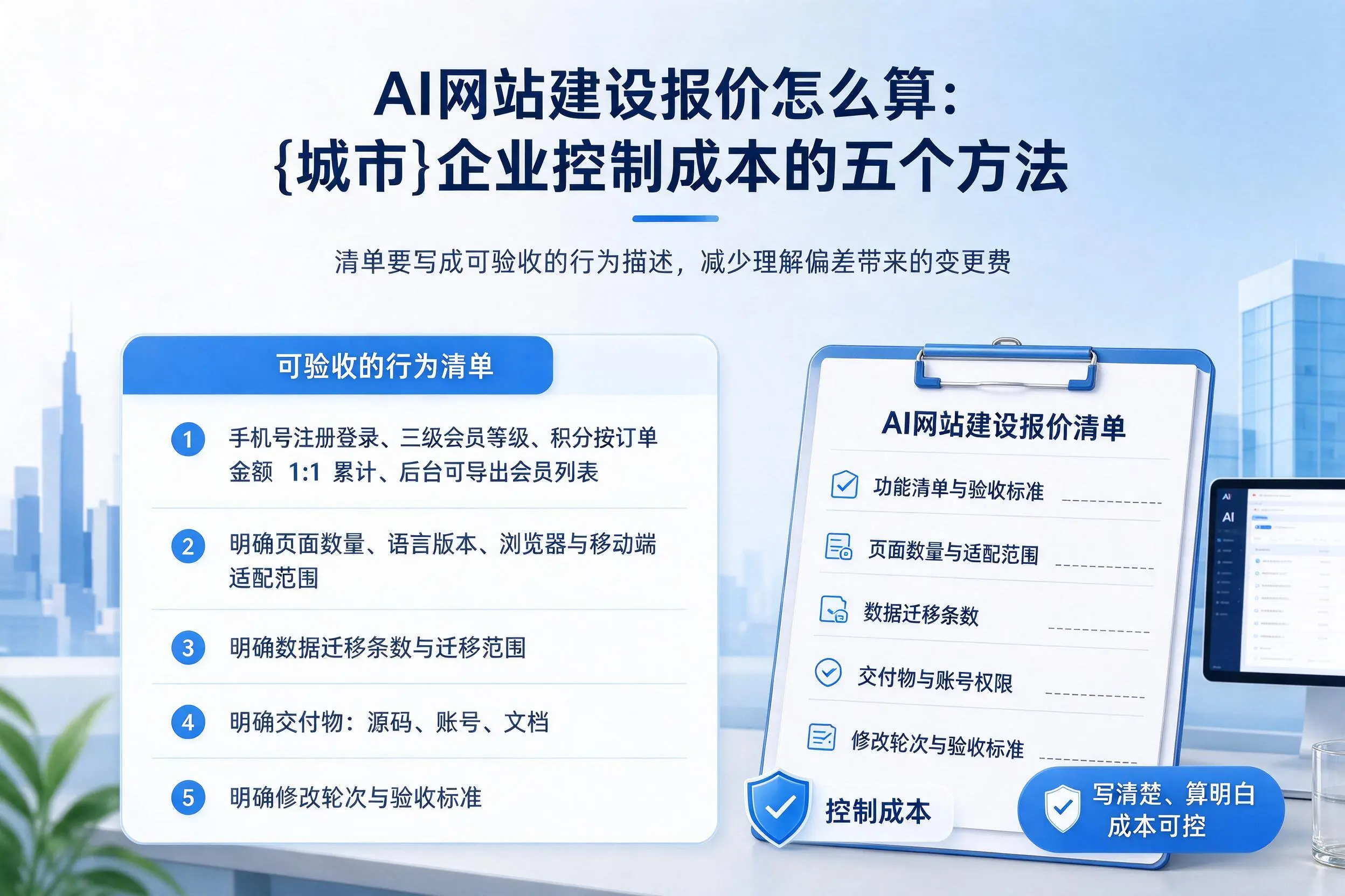 AI网站建设报价怎么算：娄底企业控制成本的五个方法