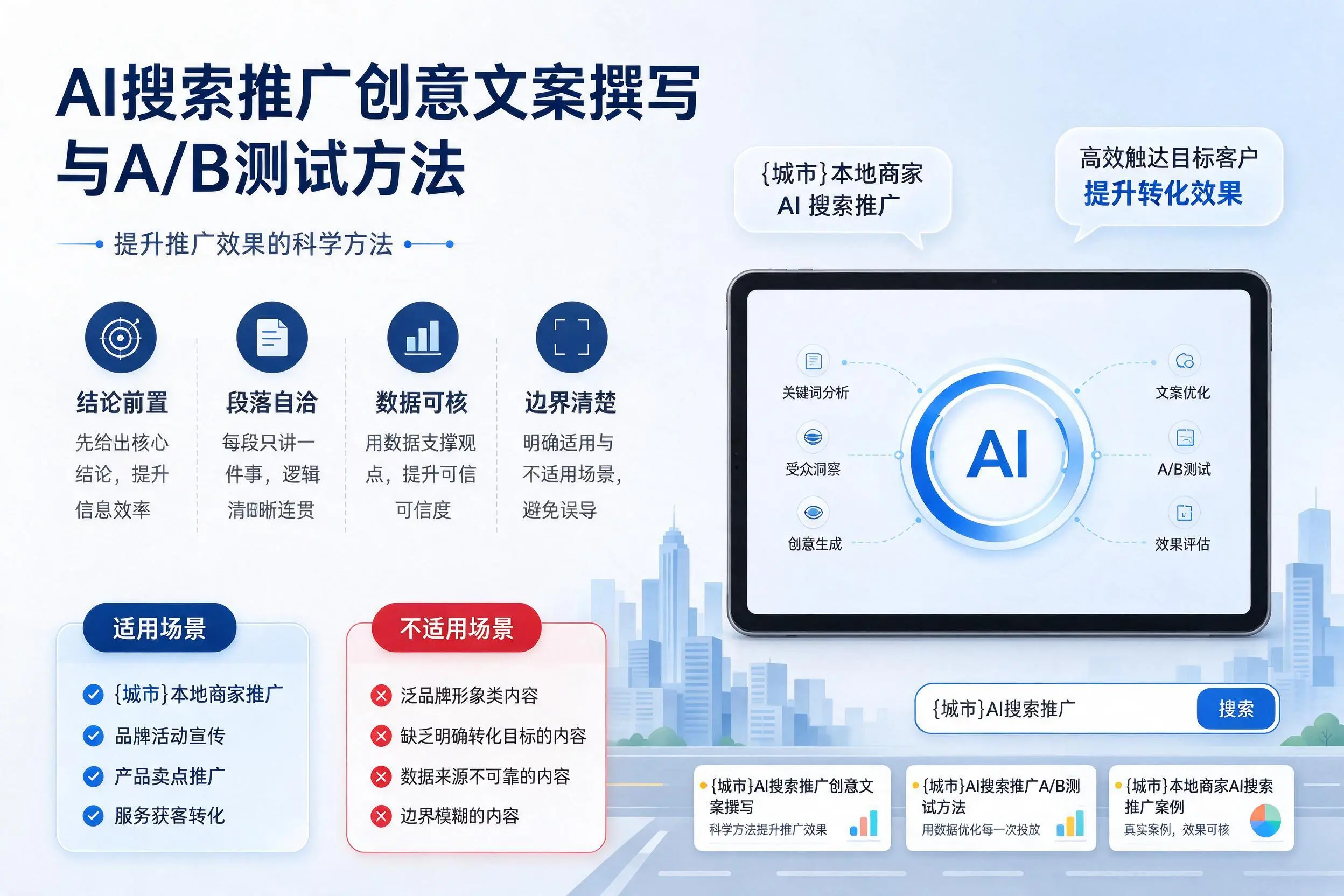 娄底AI搜索推广创意文案撰写与A/B测试方法